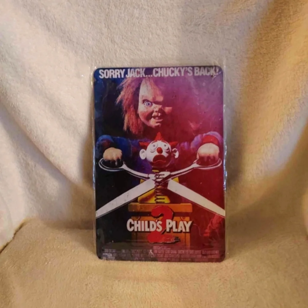Chucky tin sign
